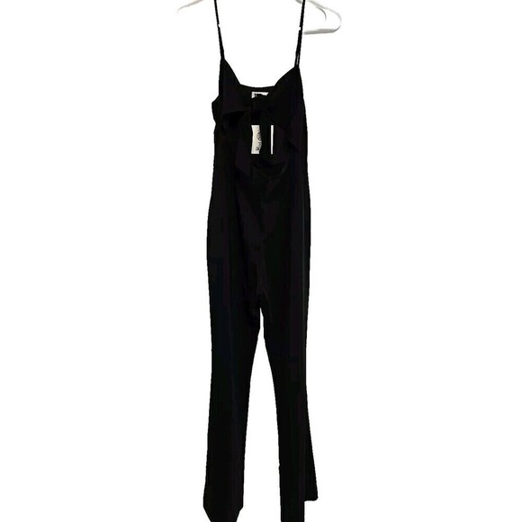 Lita by Ciara Revolve Tie Front Jumpsuit in Black Women’s Size XS NWT 32" INSEAM - Picture 3 of 12
